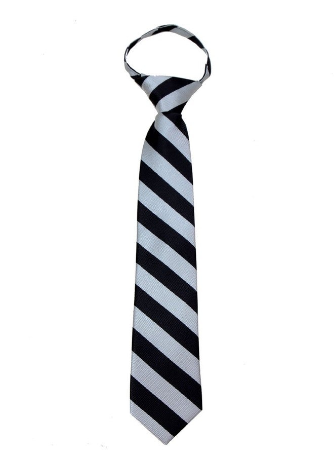 BUYYOURTIES ربطات عنق للأولاد بسحاب، مخططة، مطبوعة بنمط جامعي، من BUYYOURTIES B-ZIP-JCS-ADF-1-5 - Image 1